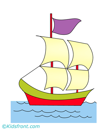 Long Journey Boat Coloring Pages