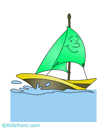 Smiling Boat Coloring Pages