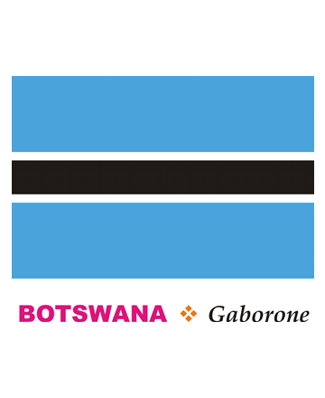 Botswana Flag Coloring Pages