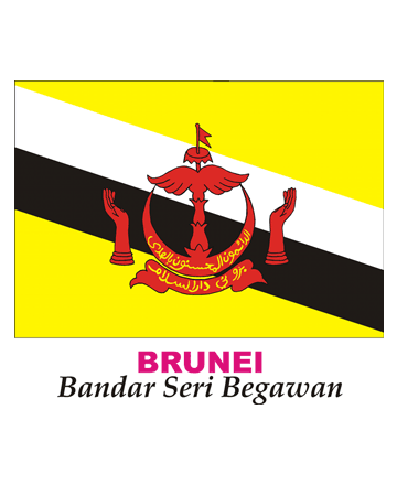 Brunei Flag Coloring Pages
