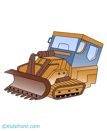 Bulldozer Coloring Pages