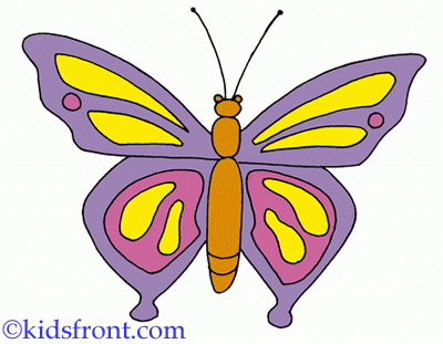 Purple Butterfly Coloring Pages