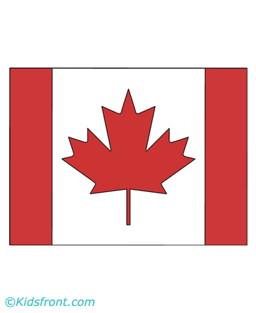 Canada Day Flag Coloring Pages