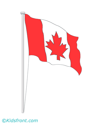 Canada Flag Coloring Pages