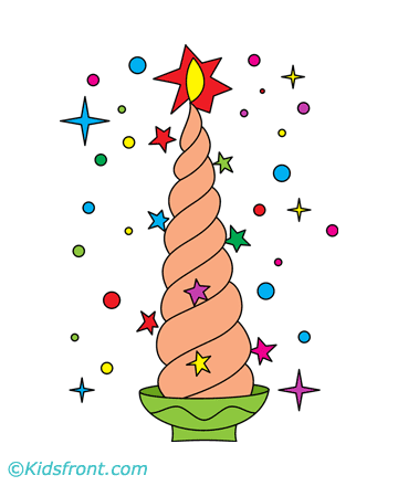 Unique Candle Coloring Pages