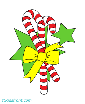 Candy Cane Coloring Pages