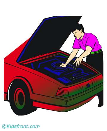 Car Mechanic Coloring Pages