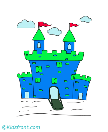 Pretty Castle Coloring Pages