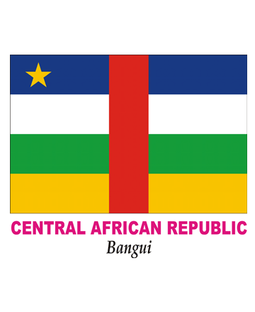 Central African Republic Flag Coloring Pages