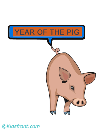 Chinese Year Pig Coloring Pages