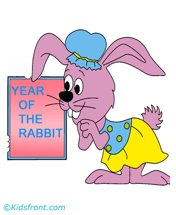 Chinese Year Rabbit Coloring Pages
