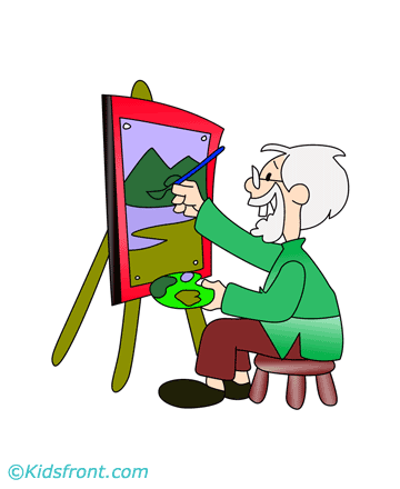 Painter Coloring Pages
