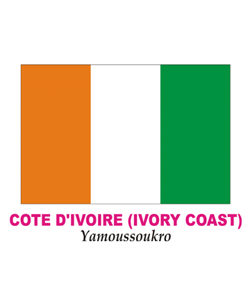 Cote Divoire Flag Coloring Pages