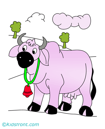 Beautiful Cow Coloring Pages