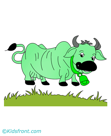 Angry Cow Coloring Pages