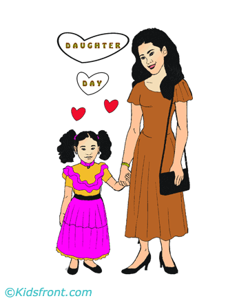Daughters Day Sweet Mother Coloring Pages