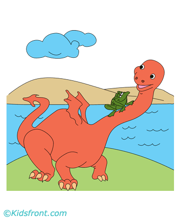 Funny Dinosaur Coloring Pages