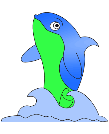 Dolphin Swim Coloring Pages