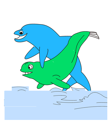 Dolphins Coloring Pages