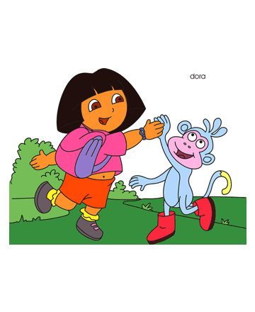 Dancing Dora Coloring Pages