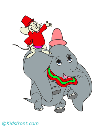 Dumbo Characters Coloring Pages