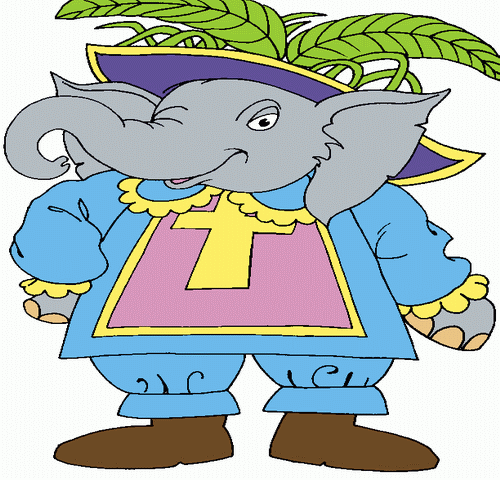 Well Dressed Elephant Coloring Pages