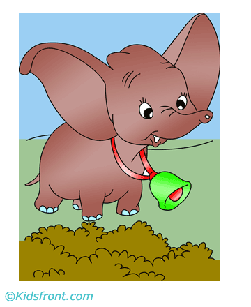 Naughty Baby Elephant Coloring Pages