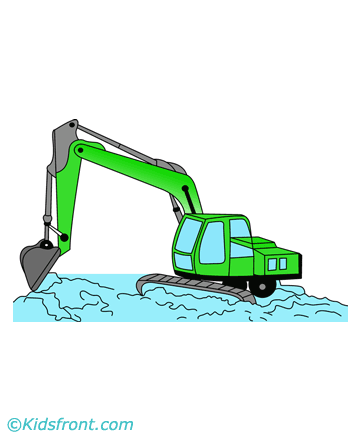 Excavator Coloring Pages