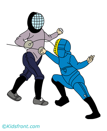 Youth Fencing Coloring Pages