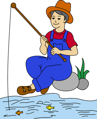 Man Is Fishing Coloring Pages