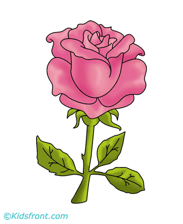 Rose-flower Coloring Pages