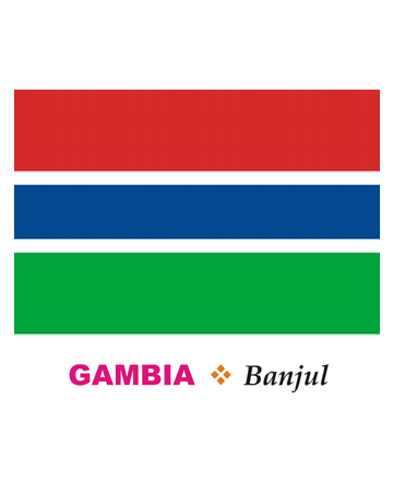Gambia Flag Coloring Pages