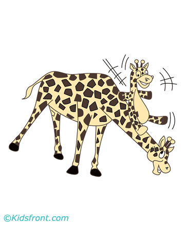 Baby Giraffe Coloring Pages