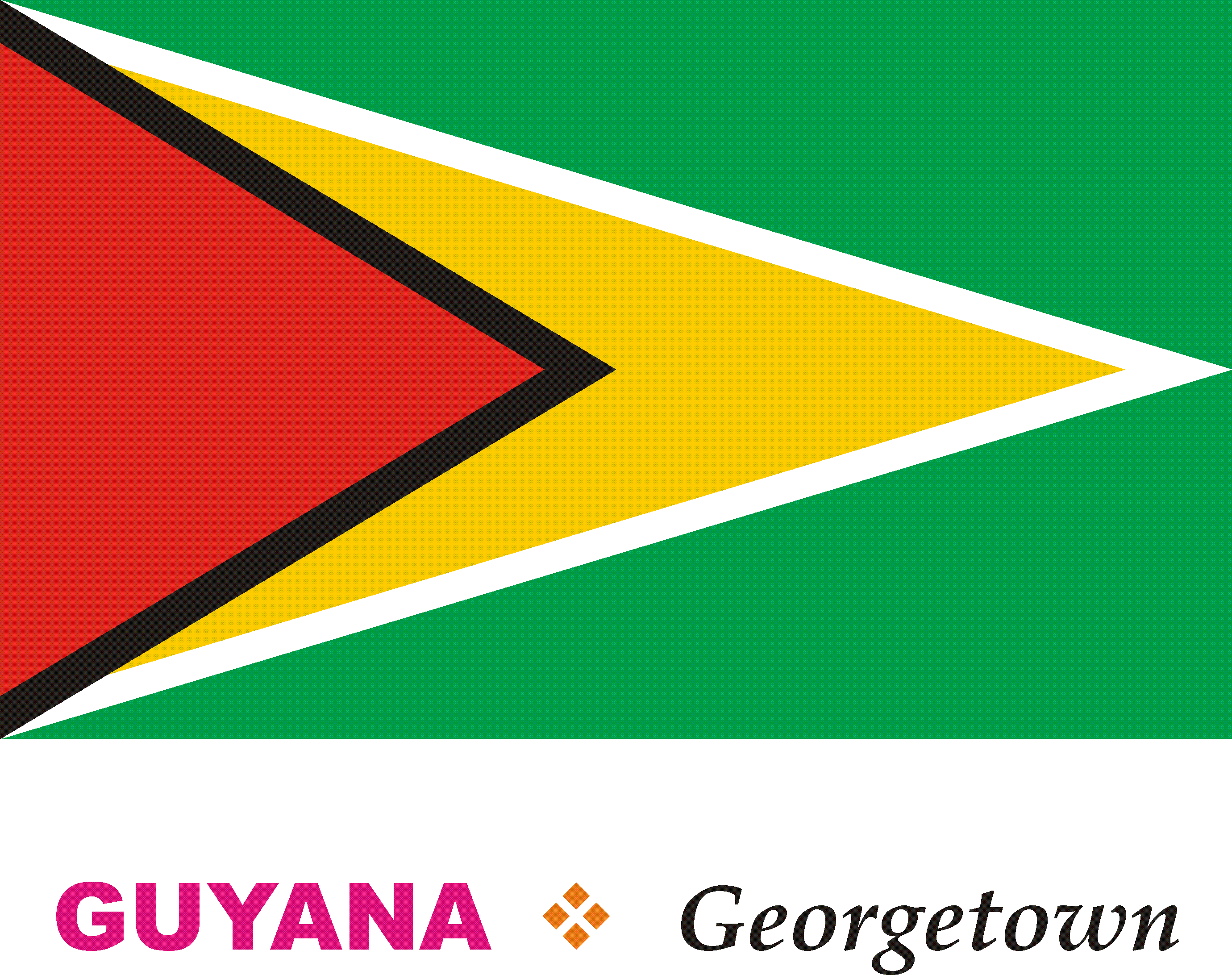 Guyana Flag Coloring Pages