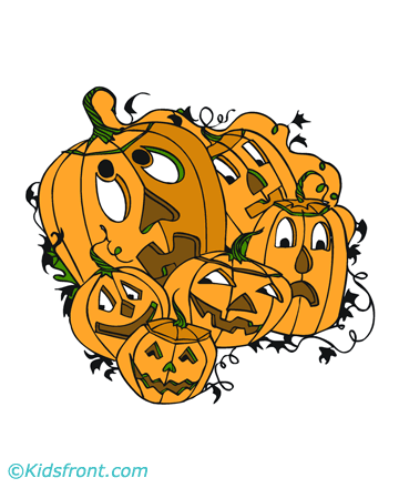 Halloween Pumpkins Coloring Pages