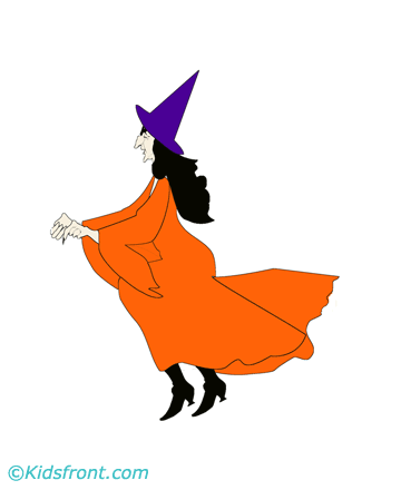 Holloween Witch Coloring Pages
