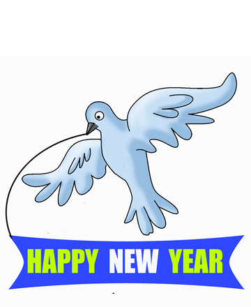 New Year Eagle Coloring Pages