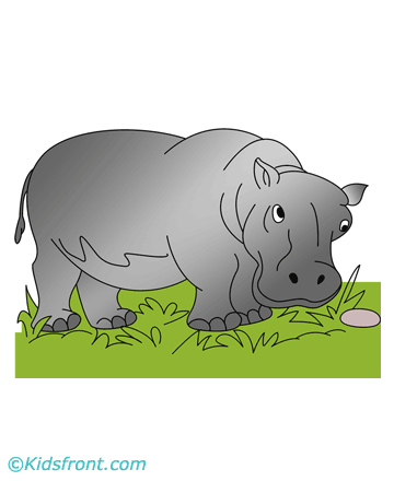 Hungry Hippo Coloring Pages