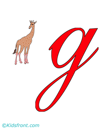 G For Giraffe Coloring Pages