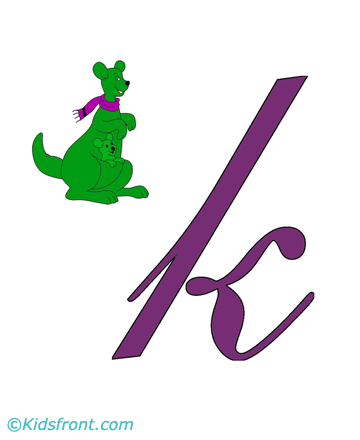 K For Kangaroo Coloring Pages