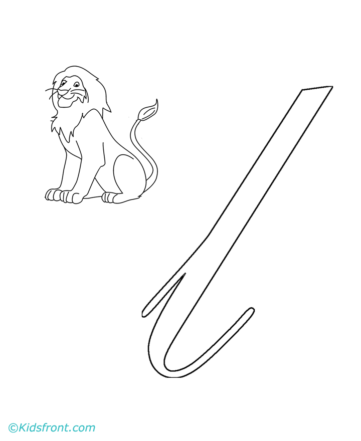 L For Lion Coloring Pages