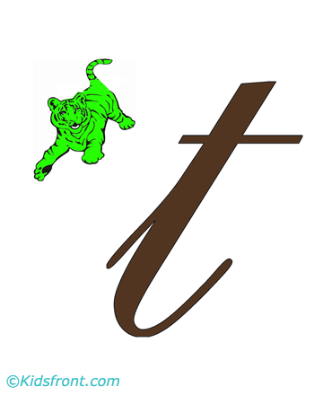 T For Tiger Coloring Pages