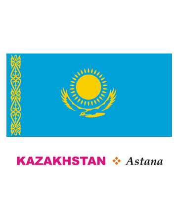 Kazakhstan Flag Coloring Pages