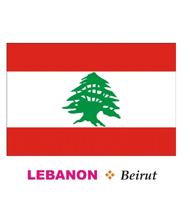 Lebanon Flag Coloring Pages for Kids to Color and Print