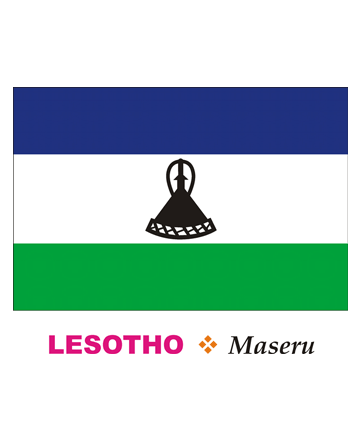 Lesotho Flag Coloring Pages