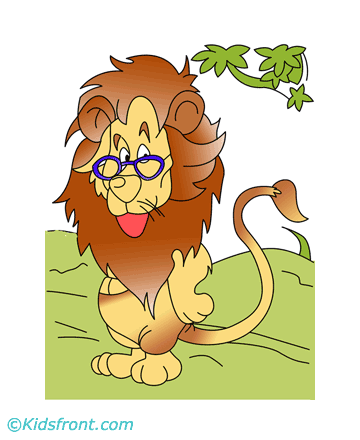 Week Eyed Lion Coloring Pages
