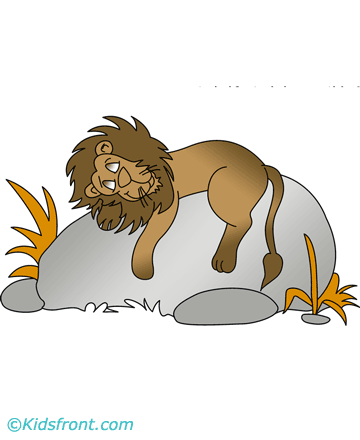 Resting Lion Coloring Pages