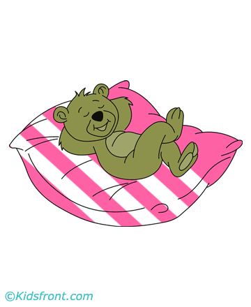 Sleeping Little Bear Coloring Pages