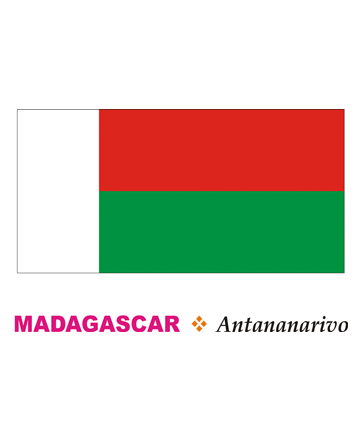 Madagascar Flag Coloring Pages