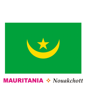 Mauritania Flag Coloring Pages